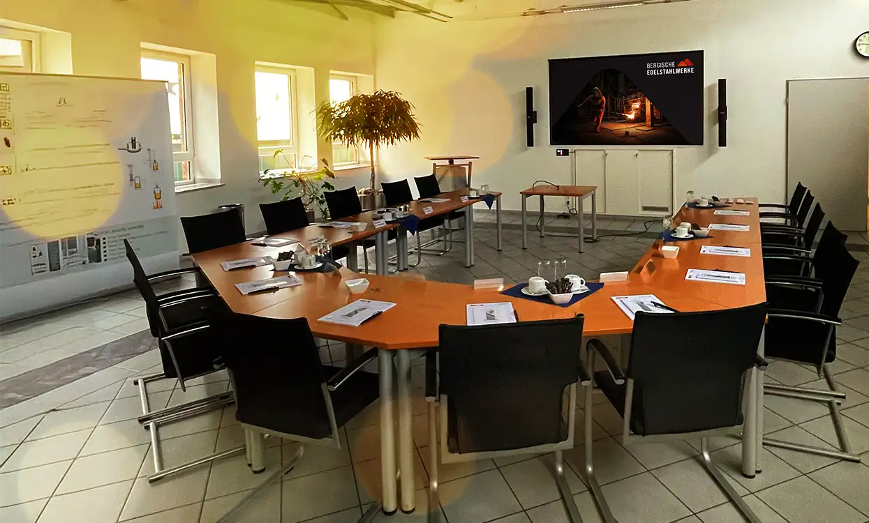 Seminarraum den Bergischen Edelstahlwerken für Einsteigerseminar
